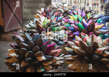 traditional espadrilles stall Stock Photo