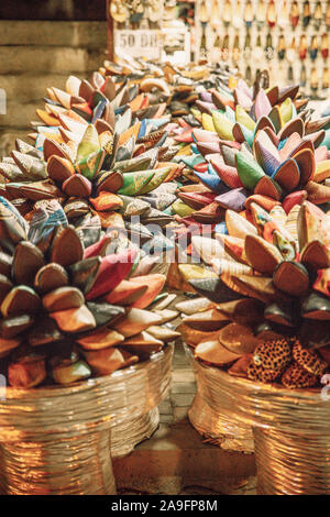 traditional espadrilles stall Stock Photo