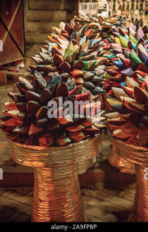traditional espadrilles stall Stock Photo