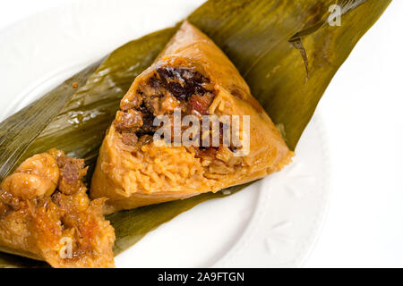 Chinese rice dumpling or Zongzi that made from glutinous rice Stock Photo