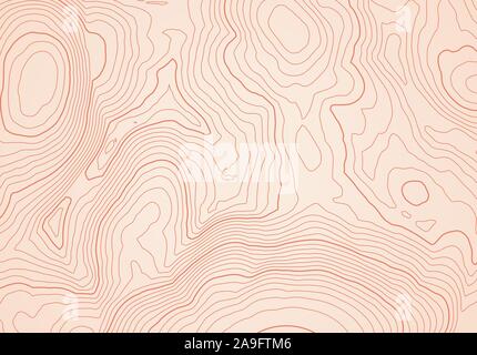 Abstract topographic map background with height lines Stock Vector
