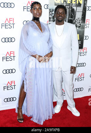 Hollywood, United States. 14th Nov, 2019. HOLLYWOOD, LOS ANGELES, CALIFORNIA, USA - NOVEMBER 14: Actress Jodie Turner-Smith and actor Daniel Kaluuya arrive at the AFI FEST 2019 - Opening Night Gala - Premiere Of Universal Pictures' 'Queen And Slim' held at the TCL Chinese Theatre IMAX on November 14, 2019 in Hollywood, Los Angeles, California, United States. (Photo by Xavier Collin/Image Press Agency) Credit: Image Press Agency/Alamy Live News Stock Photo