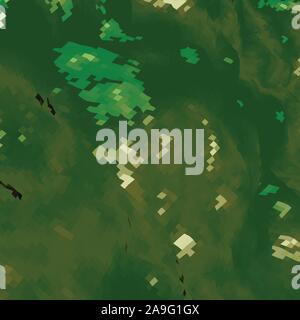 Abstract background with camouflage khaki colors and pixelated s Stock Vector