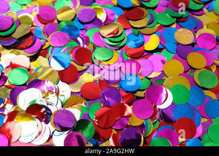 Multicolored glitter texture on whole background, close up Stock Photo