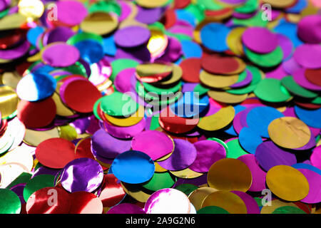 Multicolored glitter texture on whole background, space for text Stock Photo