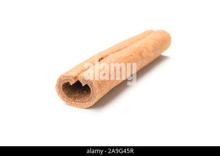 Cinnamon stick isolated on white background. Sweet spice Stock Photo