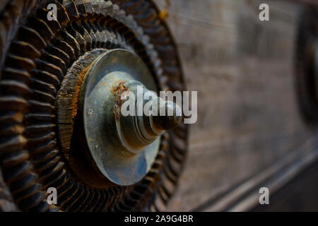 Carved old Wooden door Stock Photo