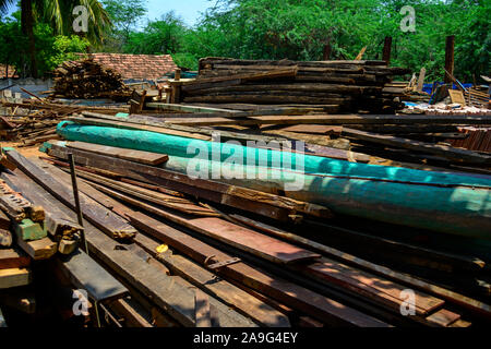 A pile of scrap wood Stock Photo