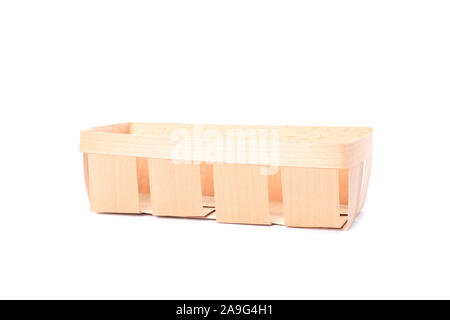 Eco - friendly food basket isolated on white background Stock Photo