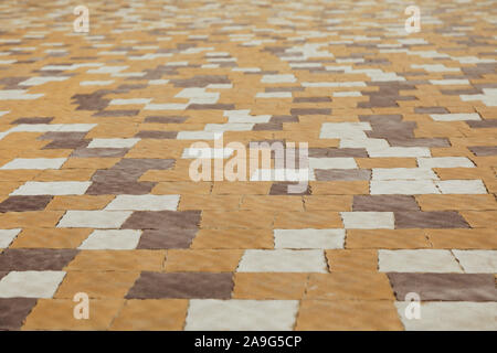 Multi-colored paving slabs on whole background, space for text Stock Photo