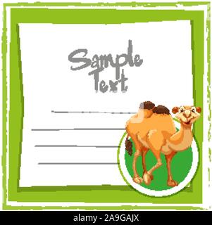 Camel on note template illustration Stock Vector Image & Art - Alamy