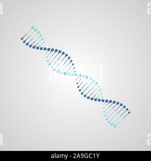 Dna icon isolated on grey background. Vector Stock Vector