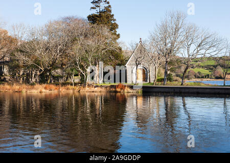 Gougane Barra, Cork, Ireland. 05th November, 2019. Autumnal colours around St. Finbarr's Oratory,  Gougane Barra in Co. Cork, Ireland. - Credit; David Stock Photo