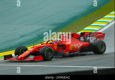 Sao Paulo, Brazil. 15th Nov 2019. 15th November 2019; Autodromo Jose Carlos Pace, Sao Paulo, Brazil; Formula One Brazil Grand Prix, Practice Day; Charles Leclerc (MON) Scuderia Ferrari SF90 - Editorial Use Credit: Action Plus Sports Images/Alamy Live News Stock Photo