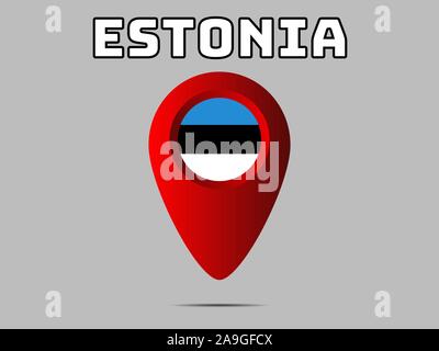 National flag of Republic of Estonia. original colors and proportion. Simply vector illustration, from countries flag set. Stock Vector