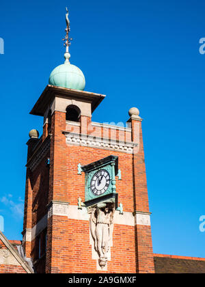 Caversham Library Clock Tower, Caversham Library, Caversham, Reading, Berkshire, England, UK, GB. Stock Photo
