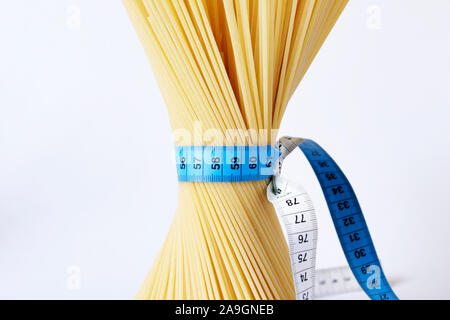 Spaghetti mit Massband Stock Photo