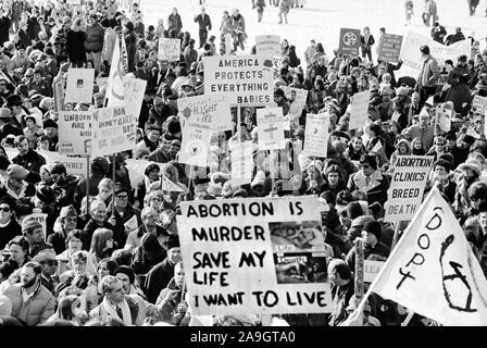 'Right to Life' Demonstration, Washington, D.C., USA, photograph by Thomas J. O'Halloran, January 23, 1978 Stock Photo