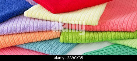 Set of cleaning microfiber clothes Stock Photo