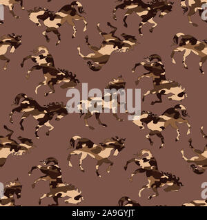 camouflage horse pattern design background Stock Photo