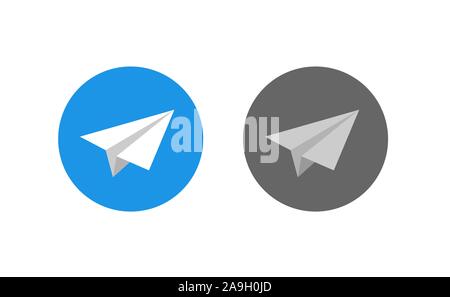 Paper message icons. Paper plane icon, email sign Stock Vector