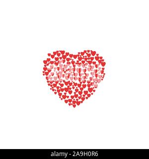 Red Heart icon. Happy Valentine's day sign Love symbol Vector illustration Stock Vector