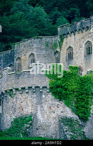 Ruins of Gwrych Castle near Abergele in Conwy, Wales, UK Stock Photo