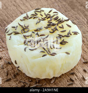 German Harzer Cheese and caraway Stock Photo