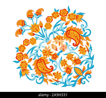 floral colorful traditional design background Stock Photo