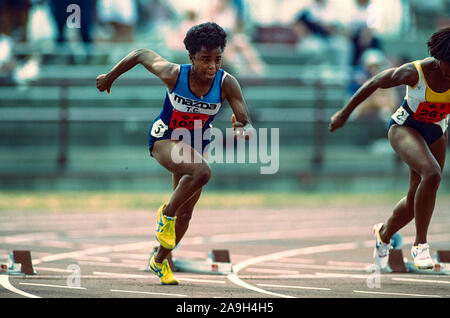 Evelyn Ashford (USA) competing at the 1984 US OLympic Team Trials Stock Photo