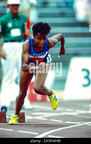 Evelyn Ashford (USA) competing at the 1984 US OLympic Team Trials Stock Photo