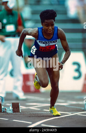 Evelyn Ashford (USA) competing at the 1984 US OLympic Team Trials Stock Photo