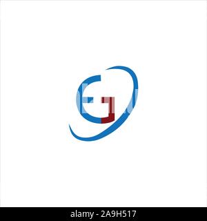 Letter  eg or ge logo vector logo design Stock Vector