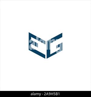 Letter  eg or ge logo vector logo design Stock Vector