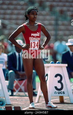 Evelyn Ashford (USA) competing at the 1984 US OLympic Team Trials Stock Photo