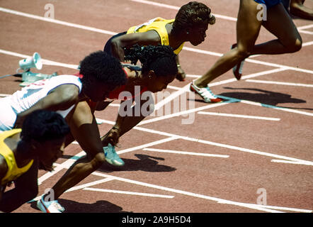 Evelyn Ashford (USA) competing at the 1984 US OLympic Team Trials Stock Photo