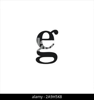 Letter  eg or ge logo vector logo design Stock Vector