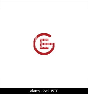 Letter  eg or ge logo vector logo design Stock Vector