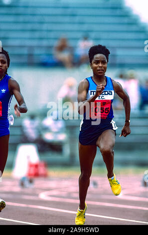 Evelyn Ashford (USA) competing at the 1984 US OLympic Team Trials Stock Photo