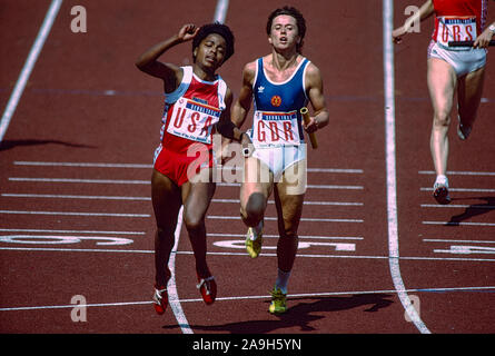 Evelyn Ashford (USA) competing at the 1988 Olympoic Summer Games. Stock Photo