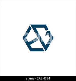Letter  eg or ge logo vector logo design Stock Vector
