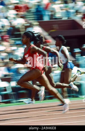 Evelyn Ashford (USA) competing at the 1984 US OLympic Team Trials Stock Photo