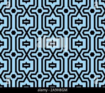 Seamless ceramic tiles vector pattern,ethnic illustration, Traditional, folk background. Stock Vector