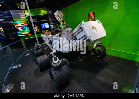 The Fast Forward Exhibit at the Museum of Science and Industry is looking towards the future with technology and what has happened in the world's past Stock Photo