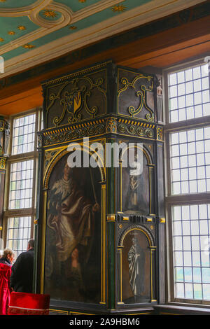 Inside the Star Chamber at The Little Castle at Bolsover Castle, Derbyshire, England, UK Stock Photo