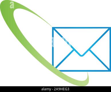 Email, communication, internet, network, logo Stock Vector