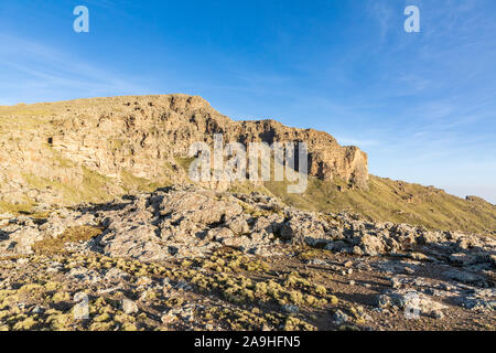 Ethiopia. Amhara. North Gondar. Cliffs in the Ethiopian highlands. Stock Photo