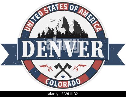 Denver Colorado logo. Vector and illustration on a white background Stock Vector