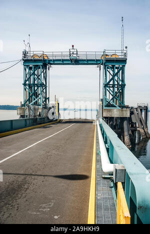 End of dock at Fauntleroy Terminal ferry loading area in West Seattle ...