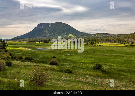 Deer Mountain at Rocky Mountain National Park in Colorado as seen from Fall River Road. Stock Photo
